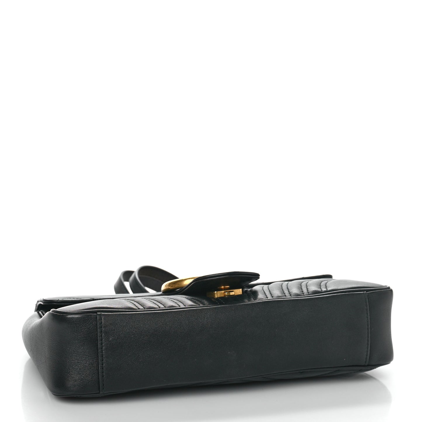Calfskin Matelasse Medium GG Marmont Shoulder Bag Black