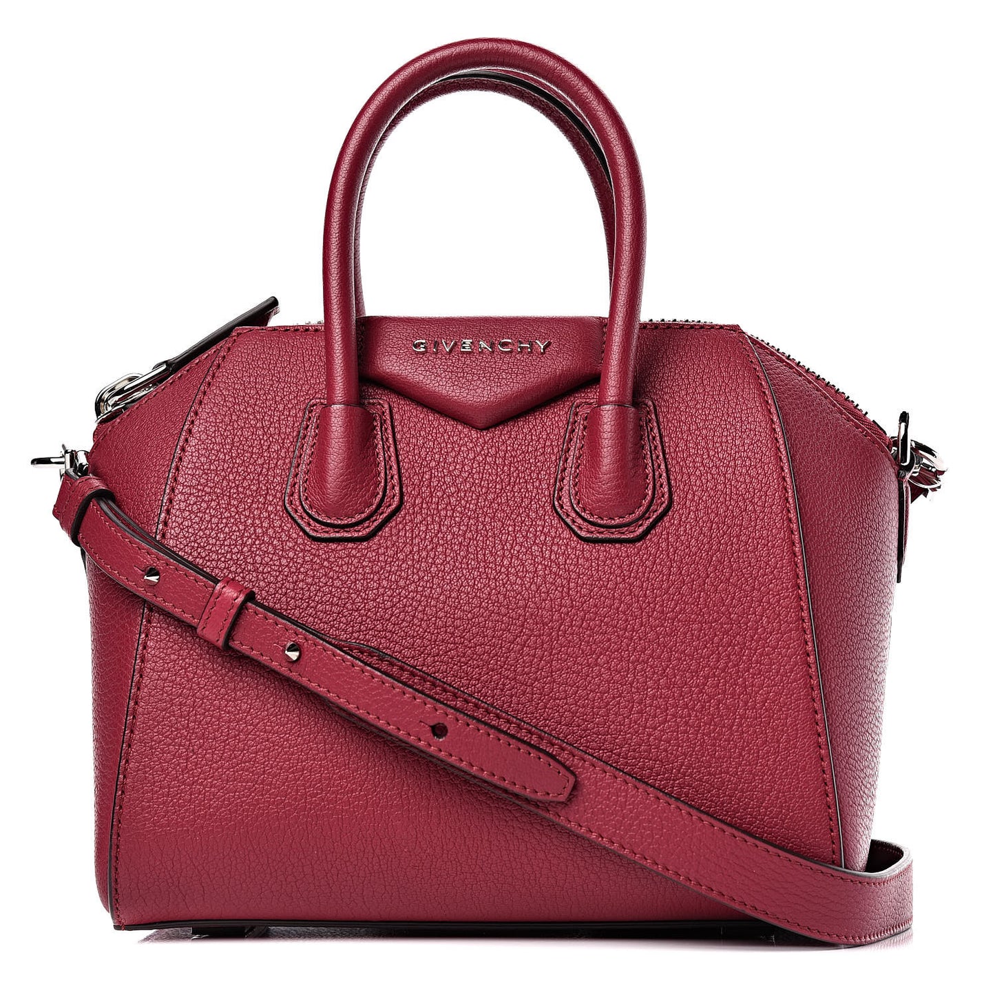 Sugar Goatskin Mini Antigona Fig Pink