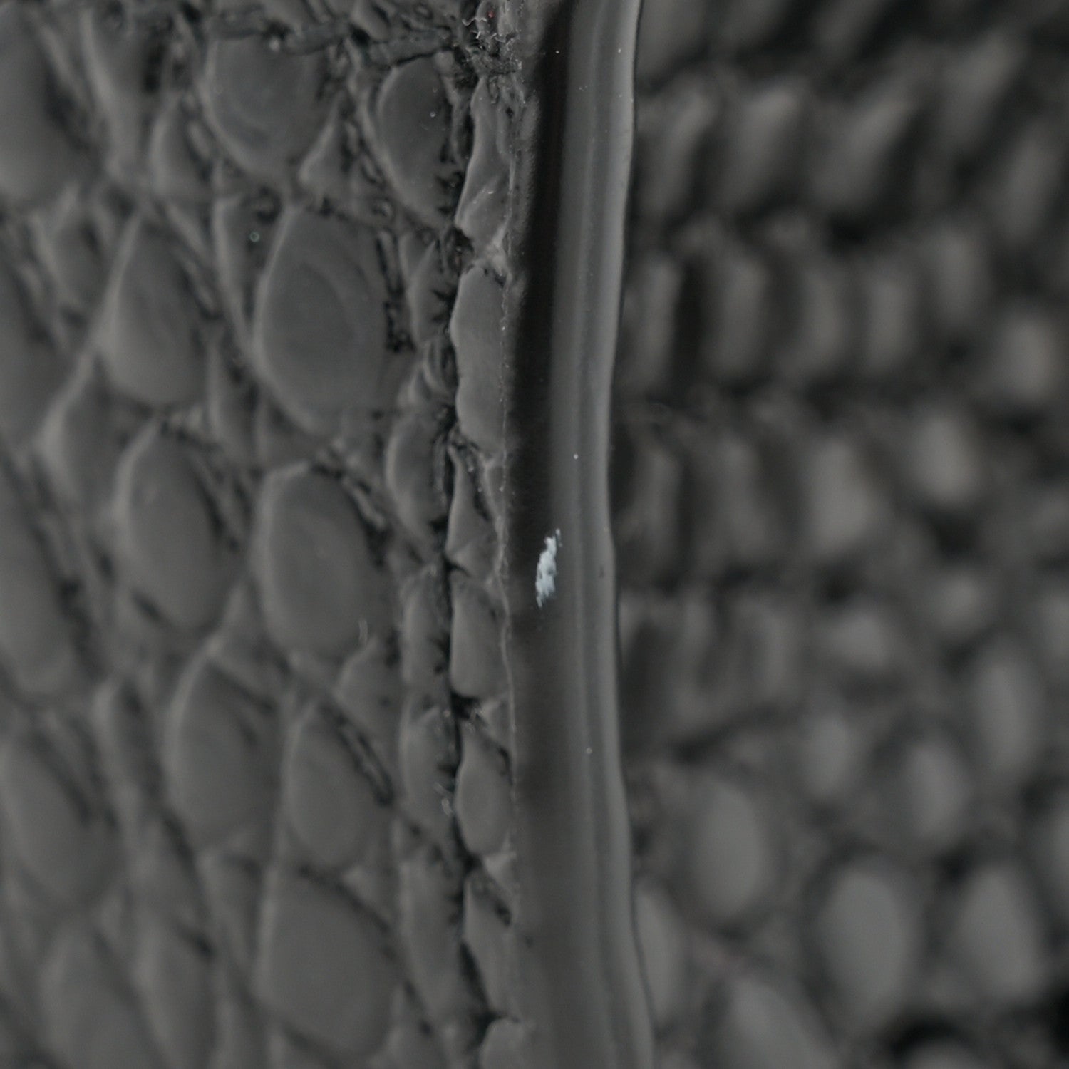 Saint Laurent Calfskin Crocodile Embossed Medium Classic Monogram Kate Tassel Satchel Black 12 of 14