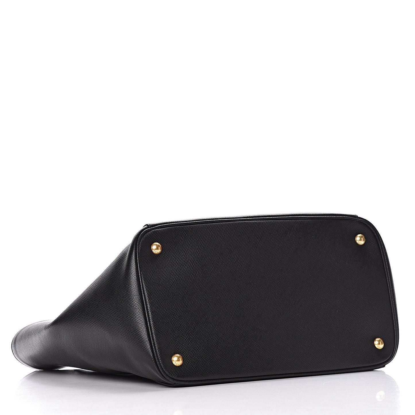 Saffiano Cuir Front Pocket Tote Black
