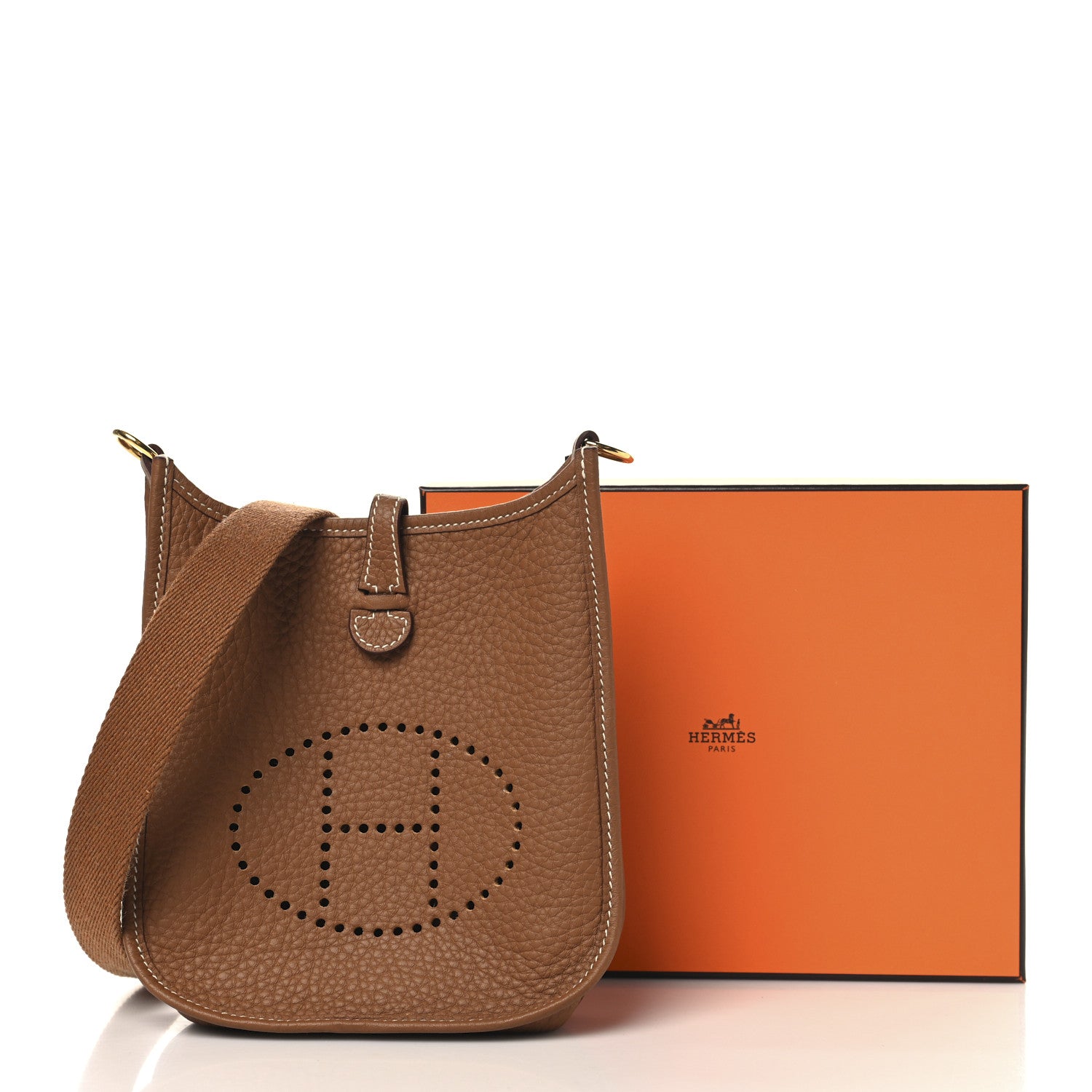 Hermes Taurillon Clemence Evelyne TPM Gold 10 of 10