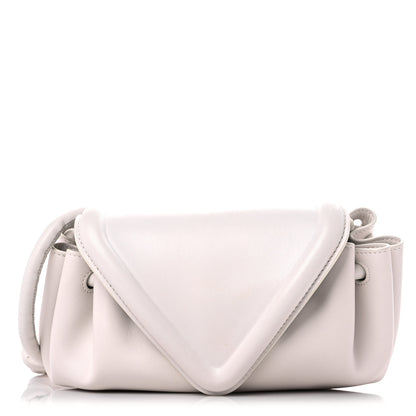 Bottega Veneta Lambskin Small Beak Triangle Flap Shoulder Bag Chalk 1 of 11