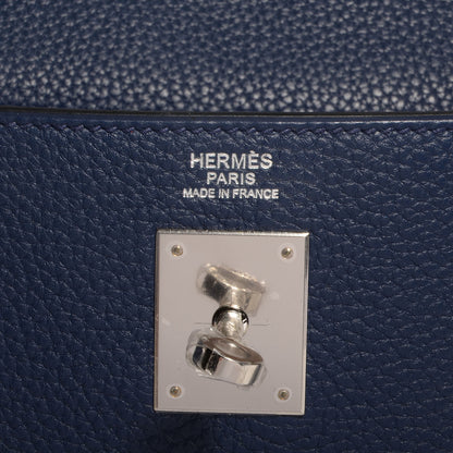Hermes Taurillon Clemence Kelly Retourne 32 Bleu Saphir 7 of 10