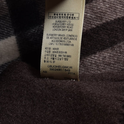 Burberry Cashmere Giant Check Fringe Scarf Dark Brown 6 of 7