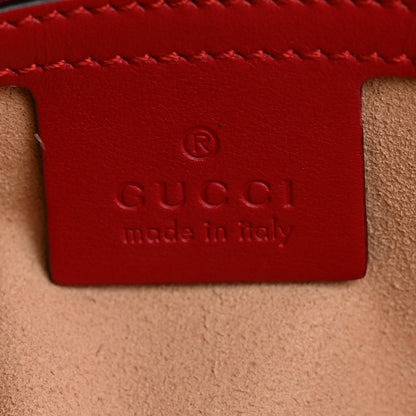Gucci Calfskin Matelasse Small GG Marmont Shoulder Bag Hibiscus Red 6 of 11
