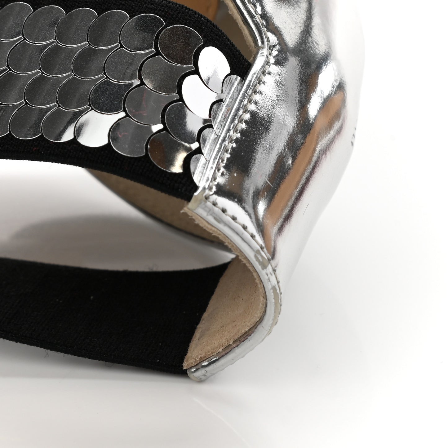 Sequin Xili 100 Disco Ball Sandal Pumps 36.5 Silver