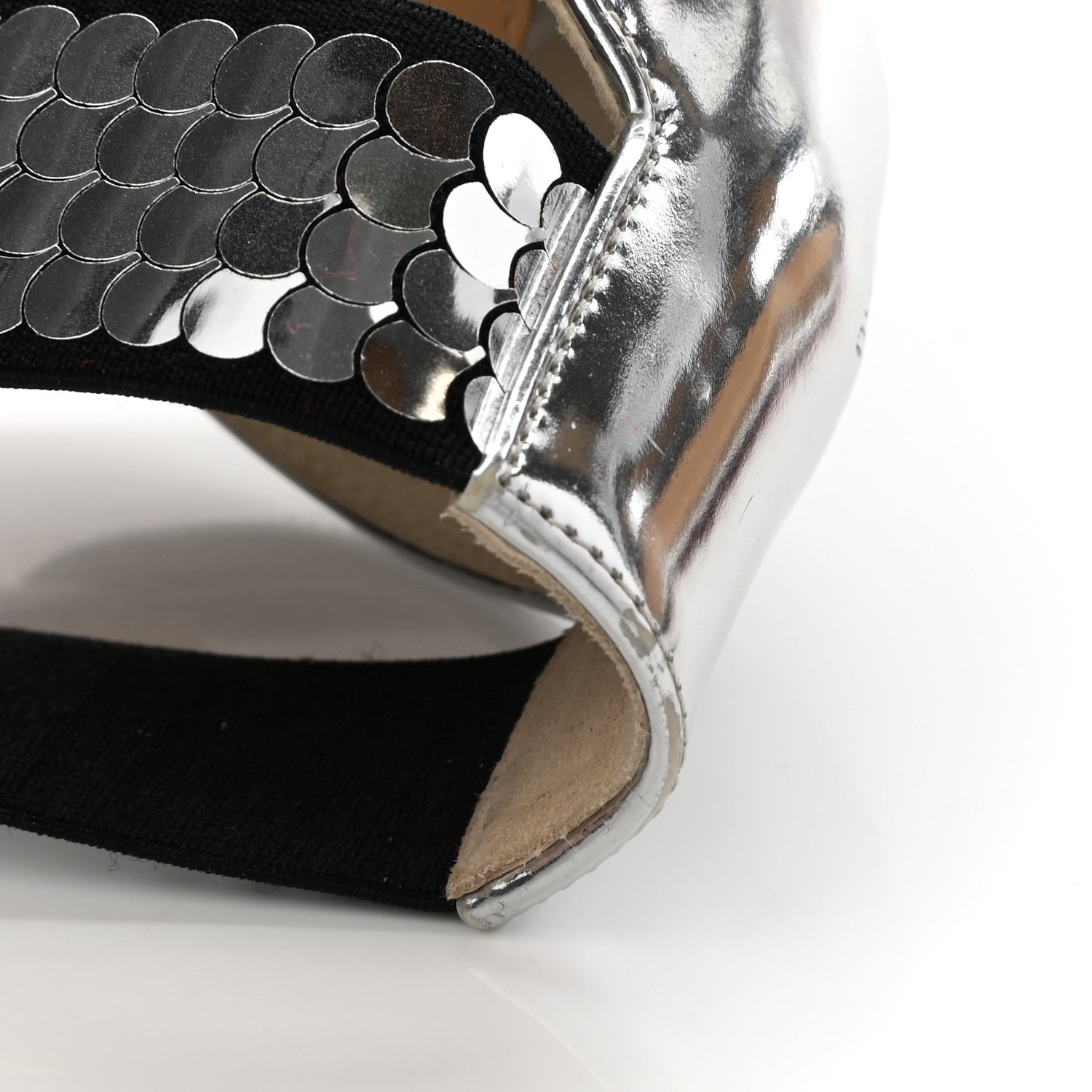 Christian Louboutin Sequin Xili 100 Disco Ball Sandal Pumps 36.5 Silver 15 of 15