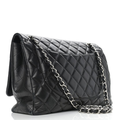 Chanel Lambskin Quilted Maxi Single Flap Black 3 of 14