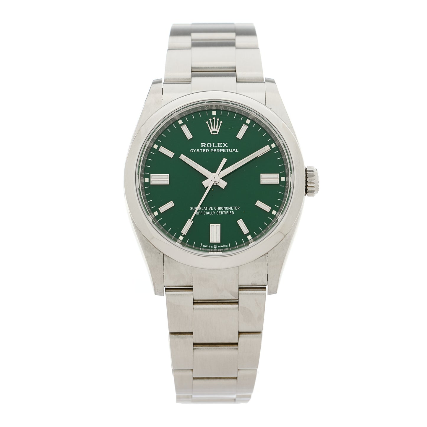 Stainless Steel 36mm Oyster Perpetual Watch Green 126000