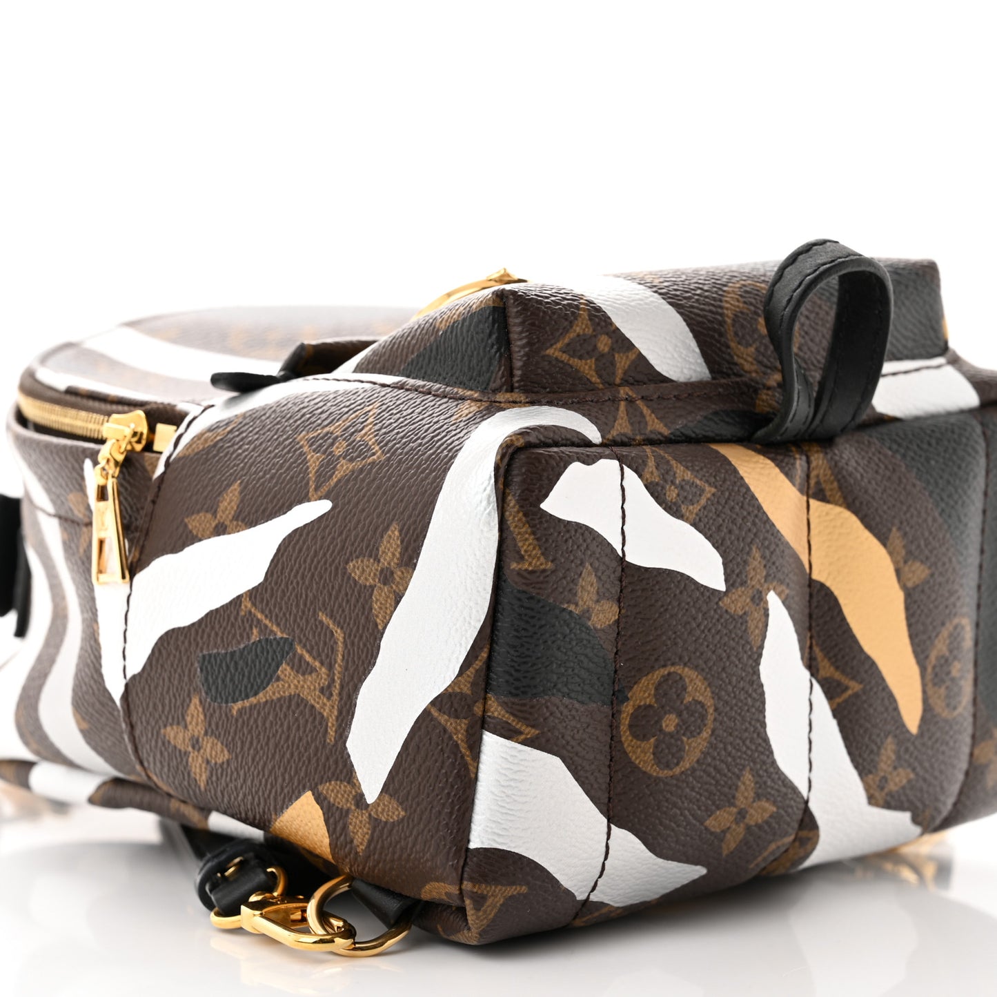 X LOL Monogram Palm Springs Backpack Mini Gold Silver