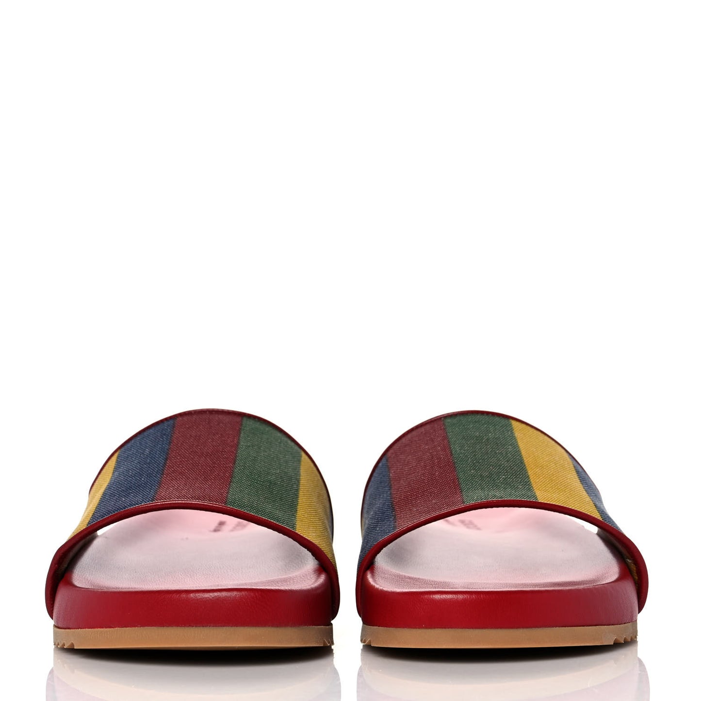 Canvas Marley Stripe Mens Slide Sandals 9 Multicolor
