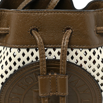 Fendi Vitello Liberty Glossy Lambskin F is Fendi Perforated Mini Mon Tresor Bucket Bag White Ice Rust Maya 13 of 14