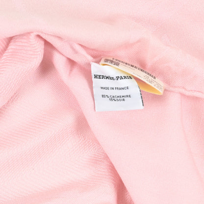 Hermes Cashmere Silk New Libris Stole Rose Petale 3 of 3