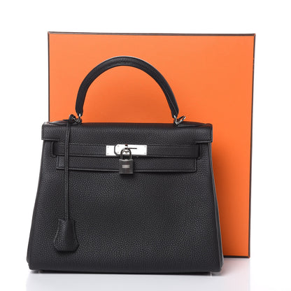 Hermes Togo Kelly Retourne 28 Black 32 of 32