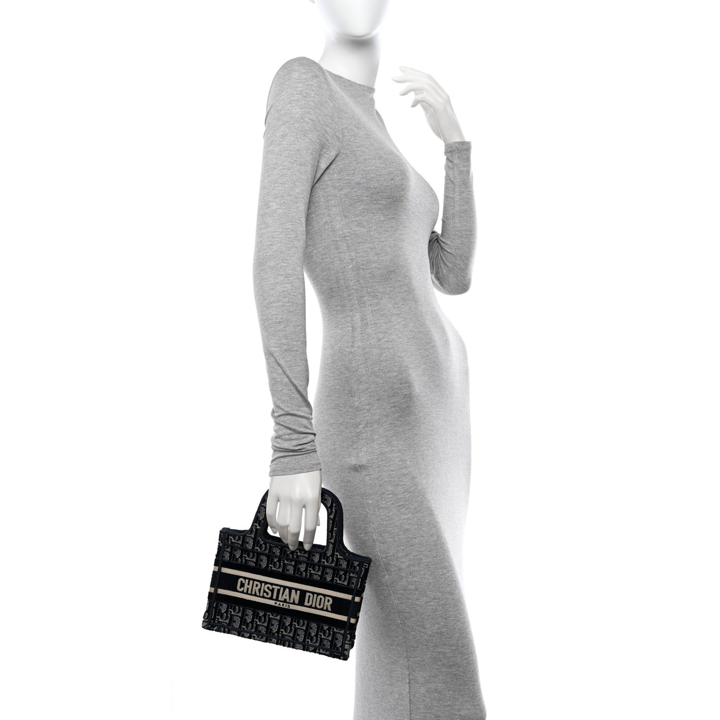 Velvet Oblique Mini Book Tote Blue