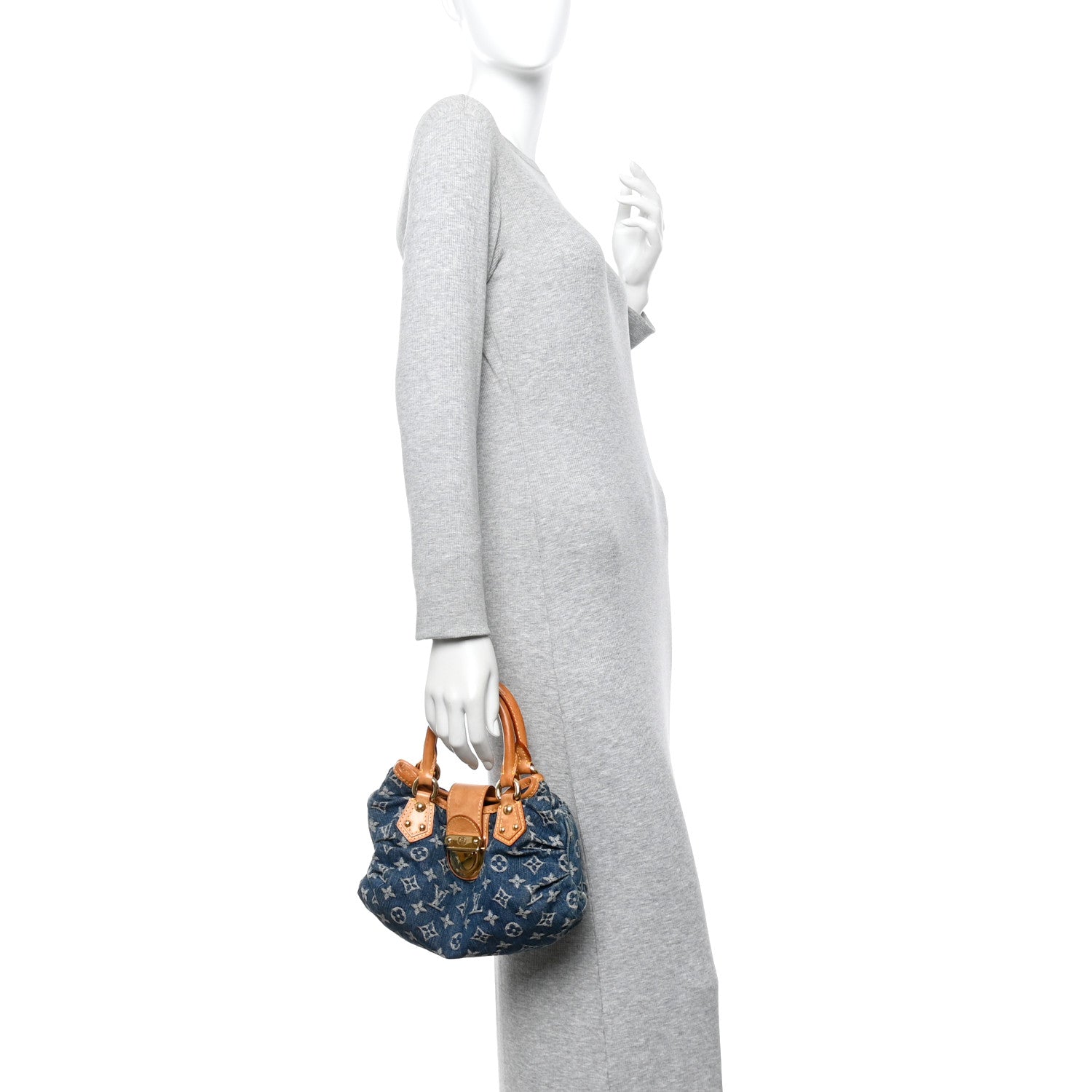 Louis Vuitton Monogram Denim Pleaty Blue 2 of 10