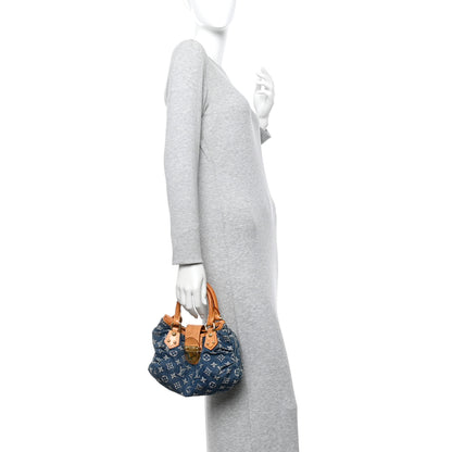 Louis Vuitton Monogram Denim Pleaty Blue 2 of 10