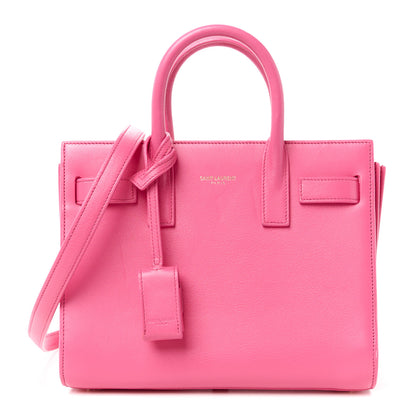 Saint Laurent Calfskin Nano Sac De Jour Lipstick Fuchsia 1 of 11