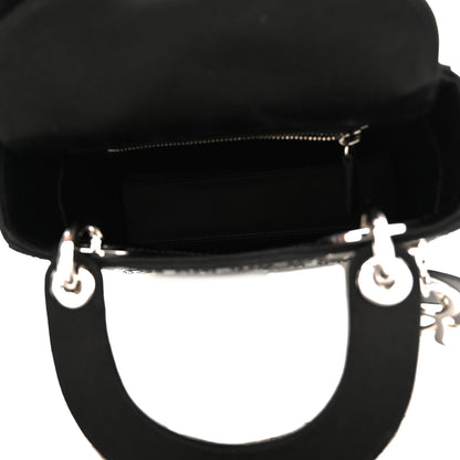 Christian Dior Satin Crystal Cannage Mini Lady Dior Black 5 of 11