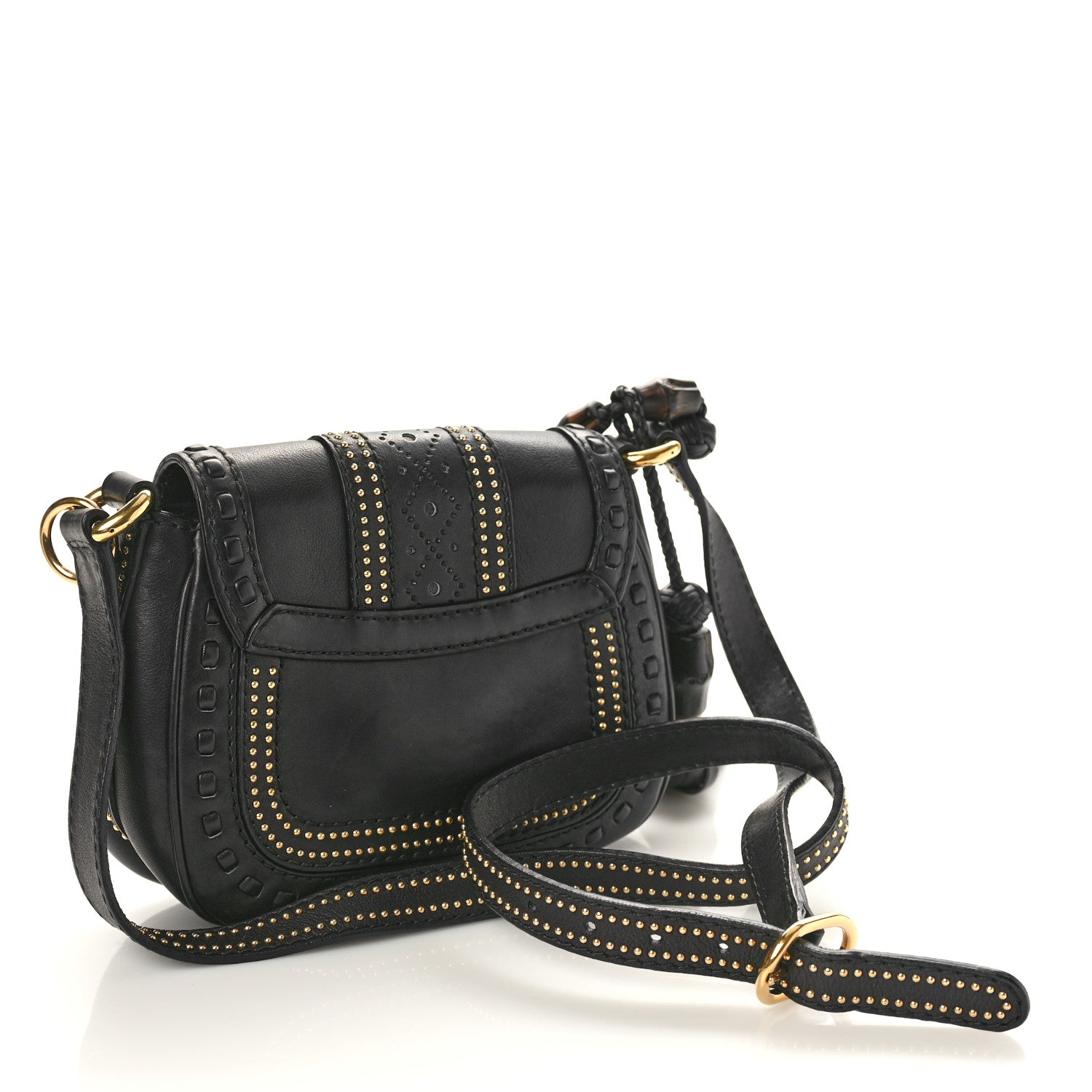 Gucci Calfskin Small Snaffle Bit Shoulder Bag Black 2 of 10