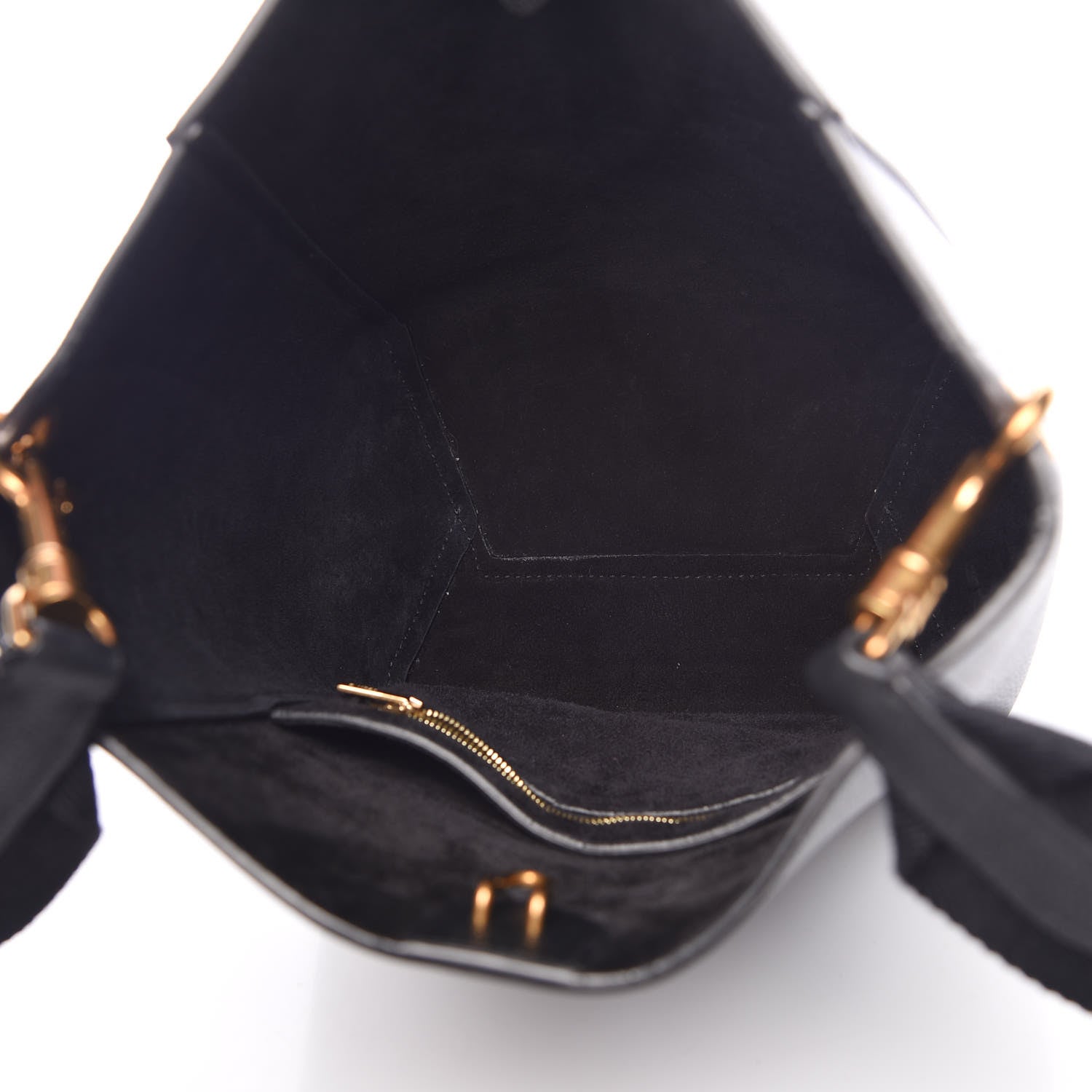 Celine Soft Grained Calfskin Small Sangle Bucket Bag Black 5 of 10