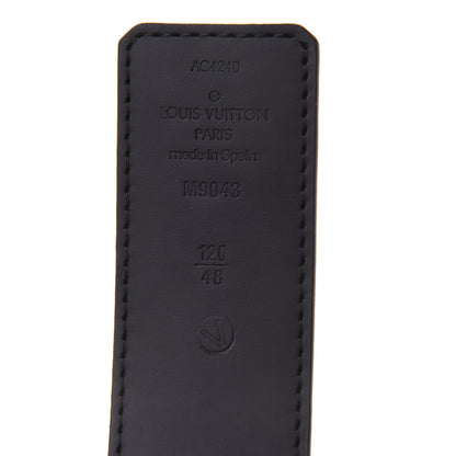 Louis Vuitton Monogram Eclipse Taigarama 40mm LV Initiales Reversible Belt 120 48 Black 4 of 5