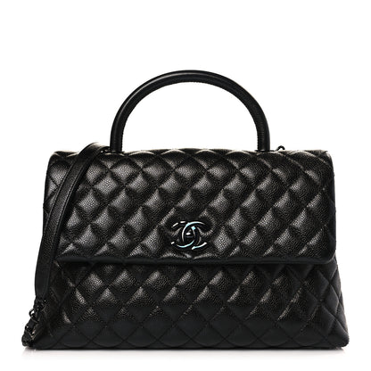 Chanel Caviar Quilted Medium Coco Handle Flap So Black 1 of 9