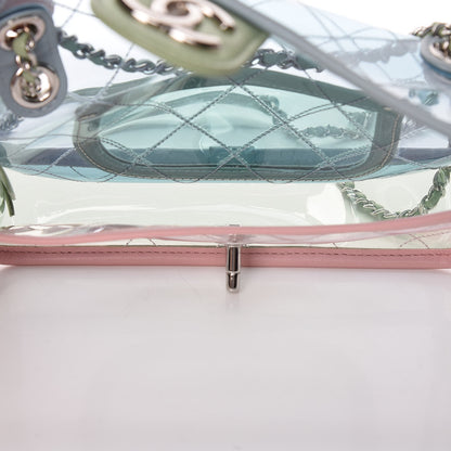 Chanel Lambskin PVC Quilted Mini Coco Splash Flap Blue Green 7 of 15