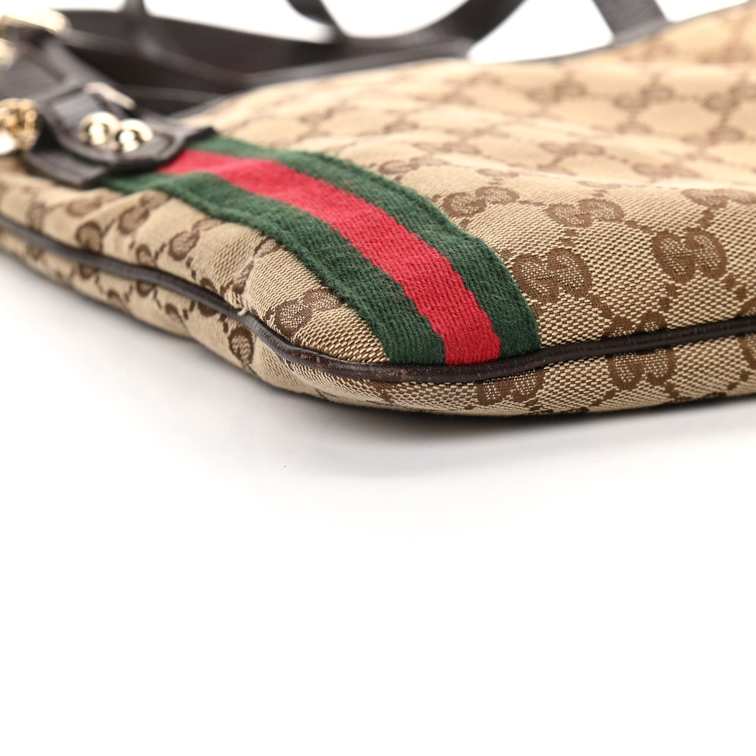 Gucci Monogram Web Jolicoeur Charms Messenger Dark Brown 8 of 11
