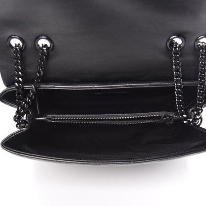 Saint Laurent Calfskin Y Quilted Monogram Medium Loulou Chain Satchel Black 5 of 10