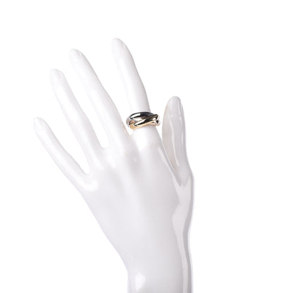 Cartier 18K Pink Yellow White Gold Large Trinity Ring 52 6 2 of 6