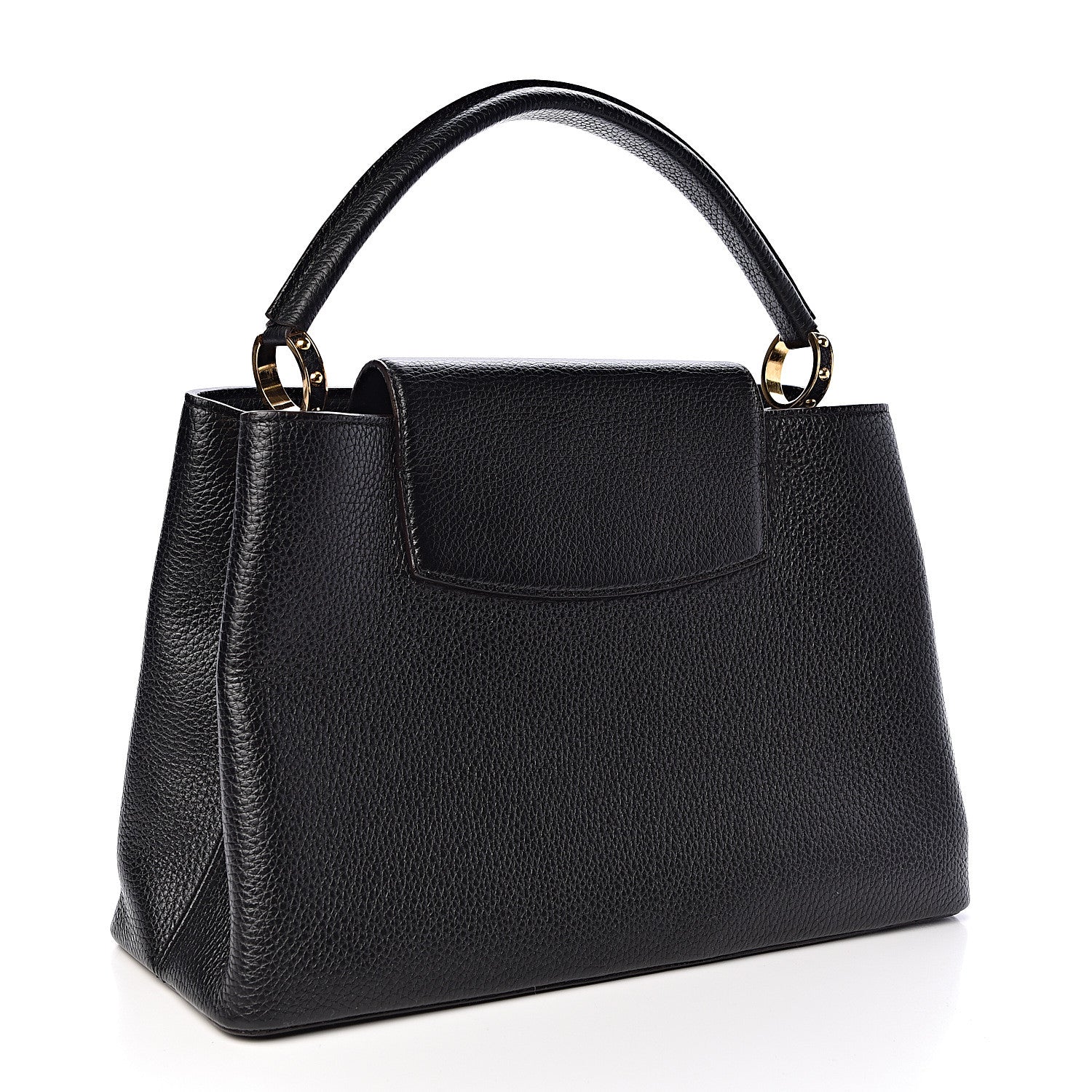 Louis Vuitton Taurillon Capucines MM Black 3 of 9