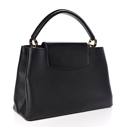 Louis Vuitton Taurillon Capucines MM Black 3 of 9