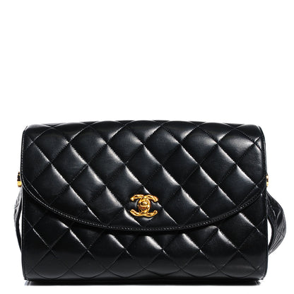Chanel Lambskin Quilted Flap Shoulder Bag Black 1 of 9