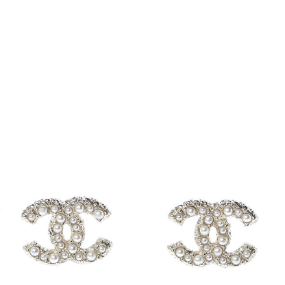 Chanel Pearl CC Earrings Light Gold 1 of 5