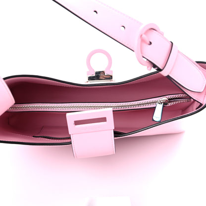 Salvatore Ferragamo Calfskin Trifolio Shoulder Bag Cheerleader Pink 5 of 19