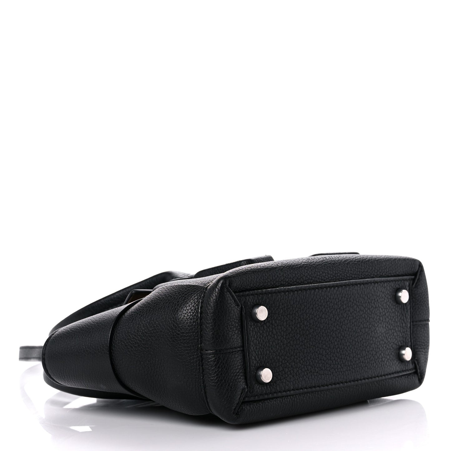 Grained Calfskin Mini Maxi Intrecciato Arco 33 Black