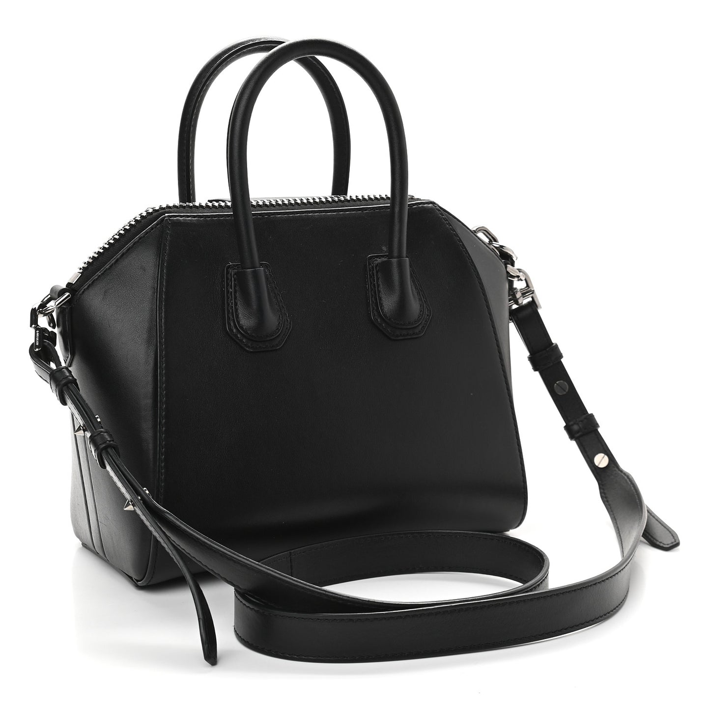 Smooth Calfskin Mini Chain Weave Antigona Black