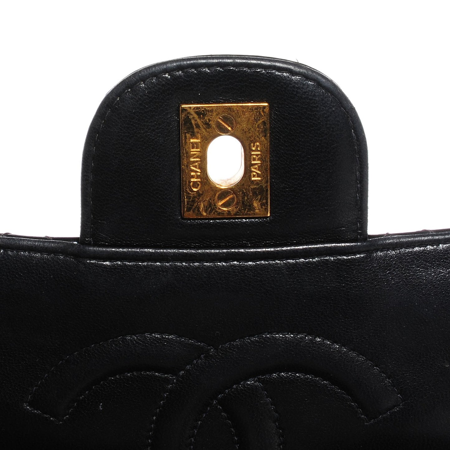 Patent Quilted Flap Backpack Black