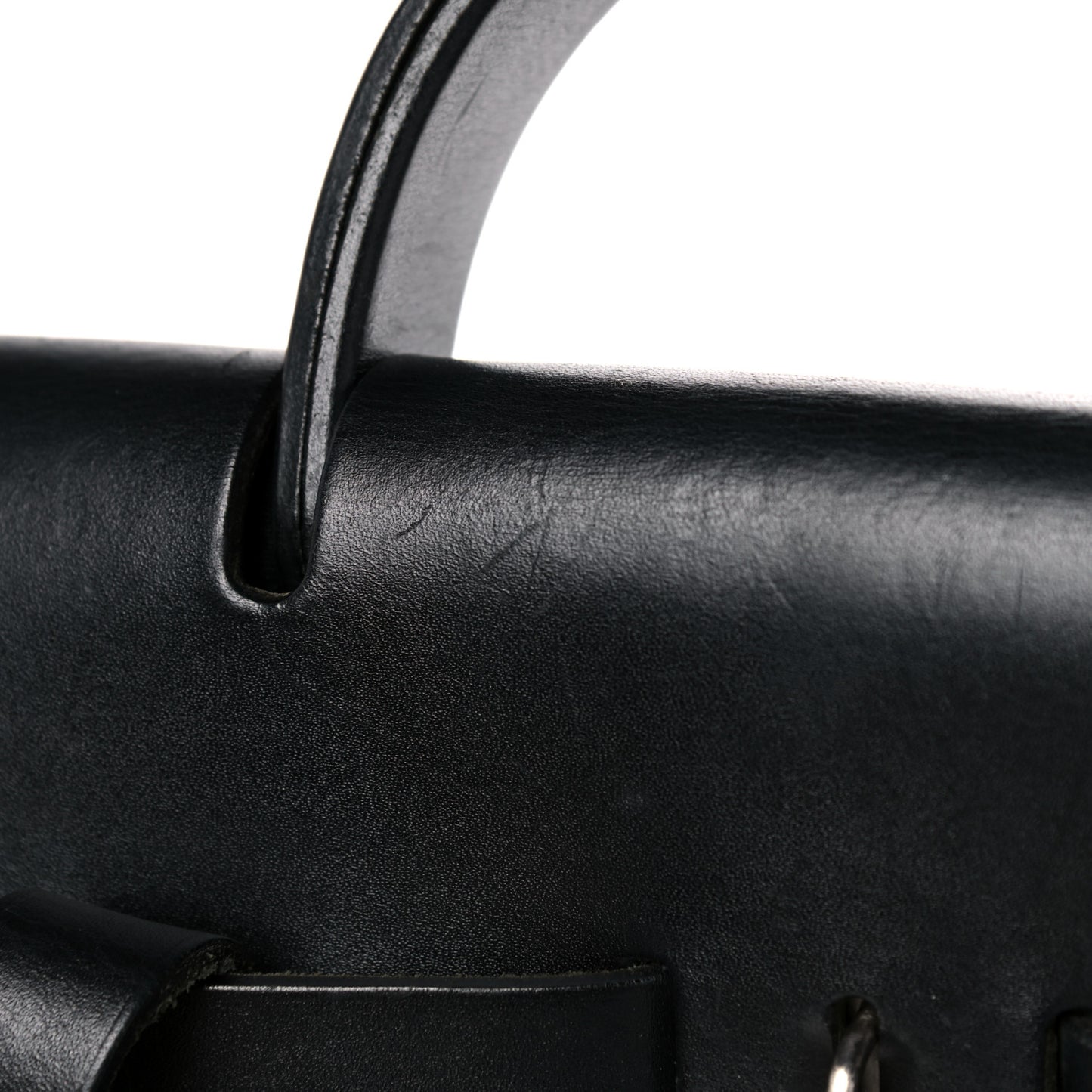 Toile Vache Calfskin Herbag 30 PM Backpack Black