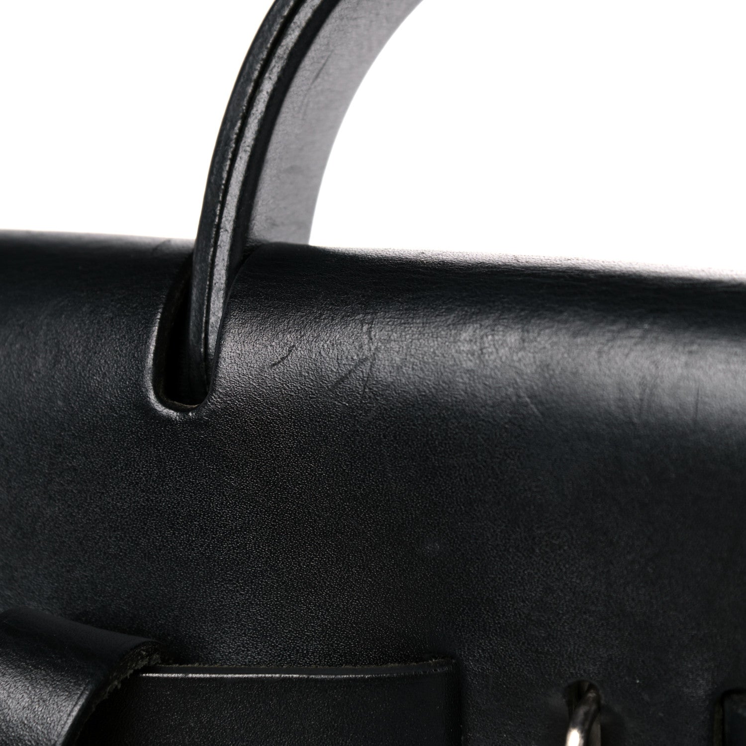 Hermes Toile Vache Calfskin Herbag 30 PM Backpack Black 22 of 28