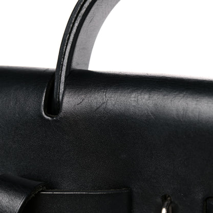 Hermes Toile Vache Calfskin Herbag 30 PM Backpack Black 22 of 28