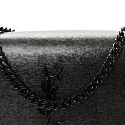 Saint Laurent Calfskin Medium Monogram Monochrome Sunset Black 7 of 10