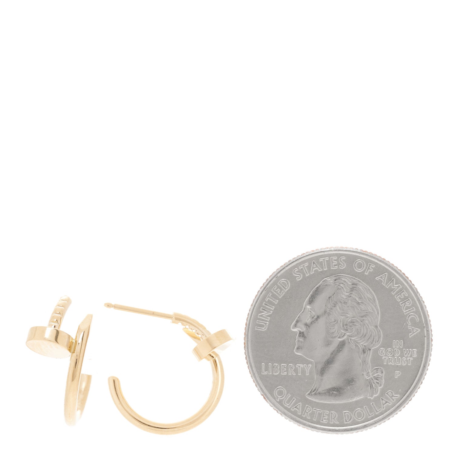 Cartier 18K Yellow Gold Juste Un Clou Hoop Earrings 2 of 6
