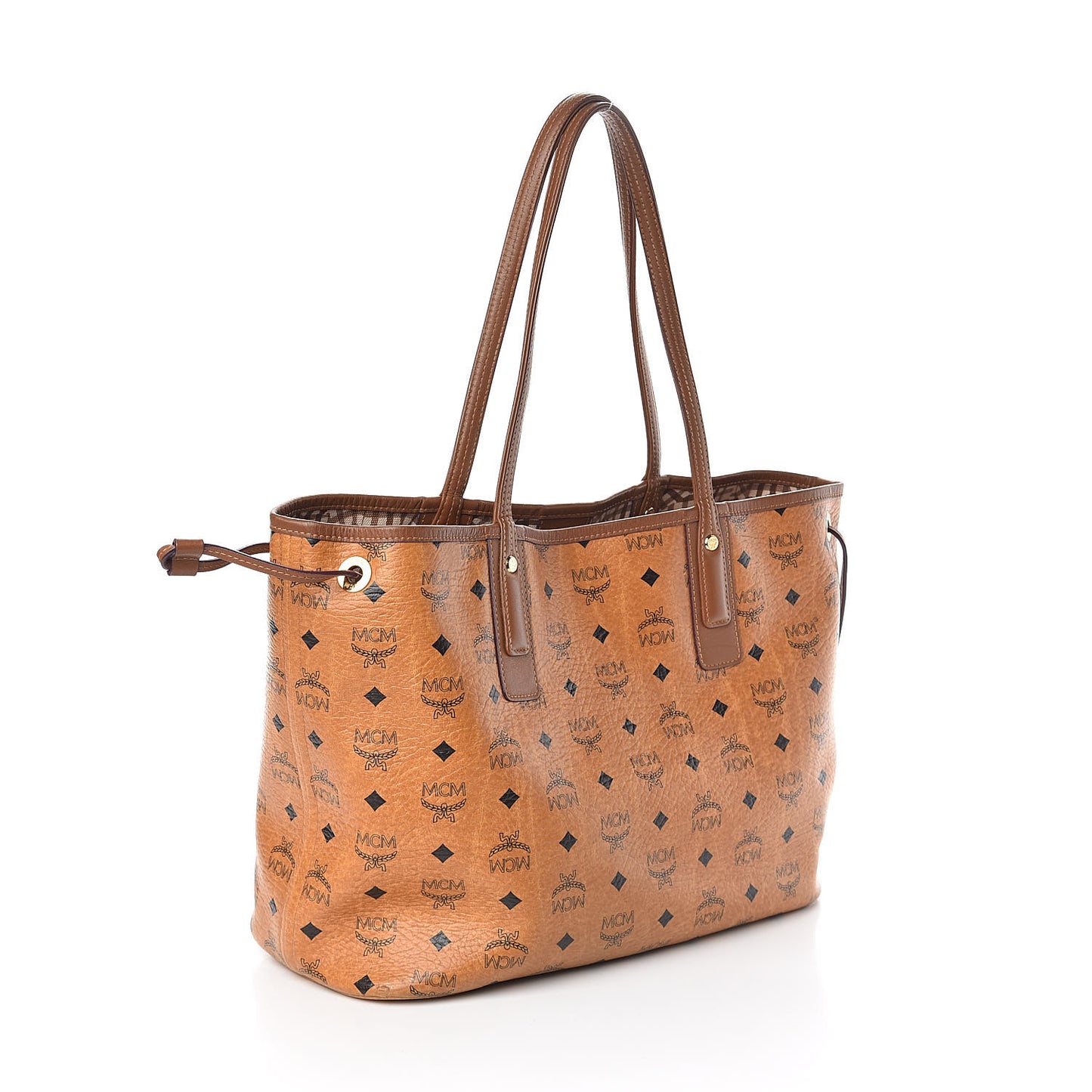 Visetos Medium Liz Reversible Shopper Tote Cognac