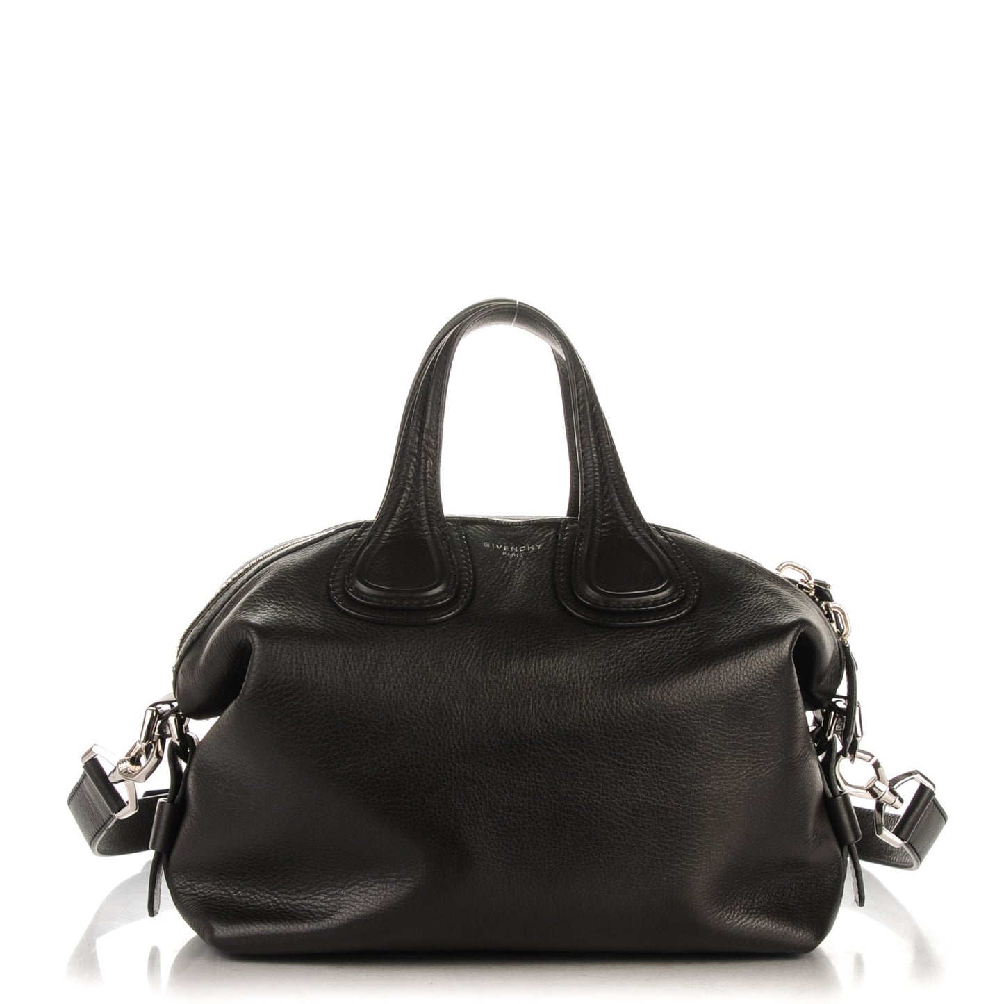 Pebbled Calfskin Small Nightingale Black