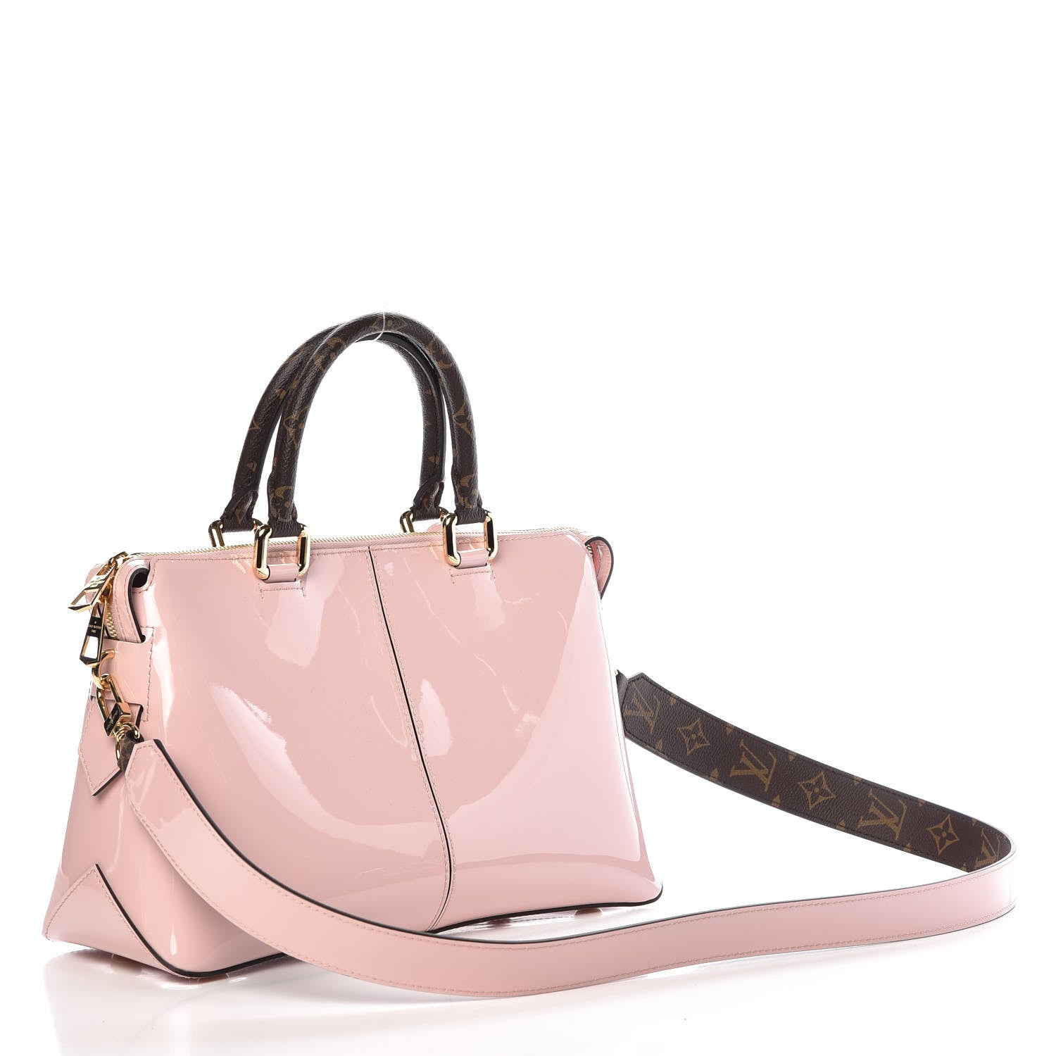 Louis Vuitton Patent Calfskin Miroir Tote Rose Ballerine 3 of 9