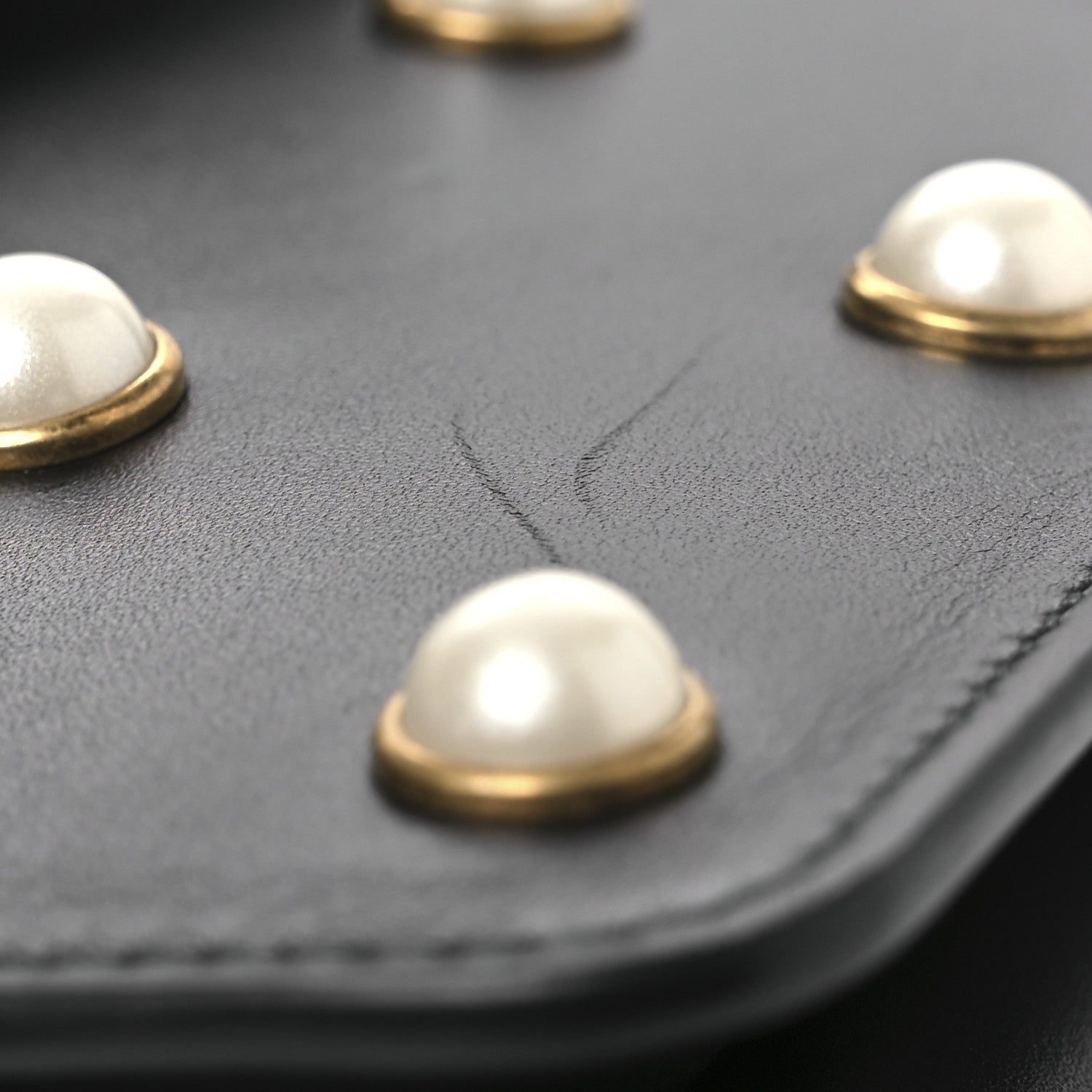 Gucci Nappa Pearl Studded Mini Queen Margaret Broadway Shoulder Bag Black 11 of 11
