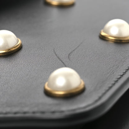Gucci Nappa Pearl Studded Mini Queen Margaret Broadway Shoulder Bag Black 11 of 11