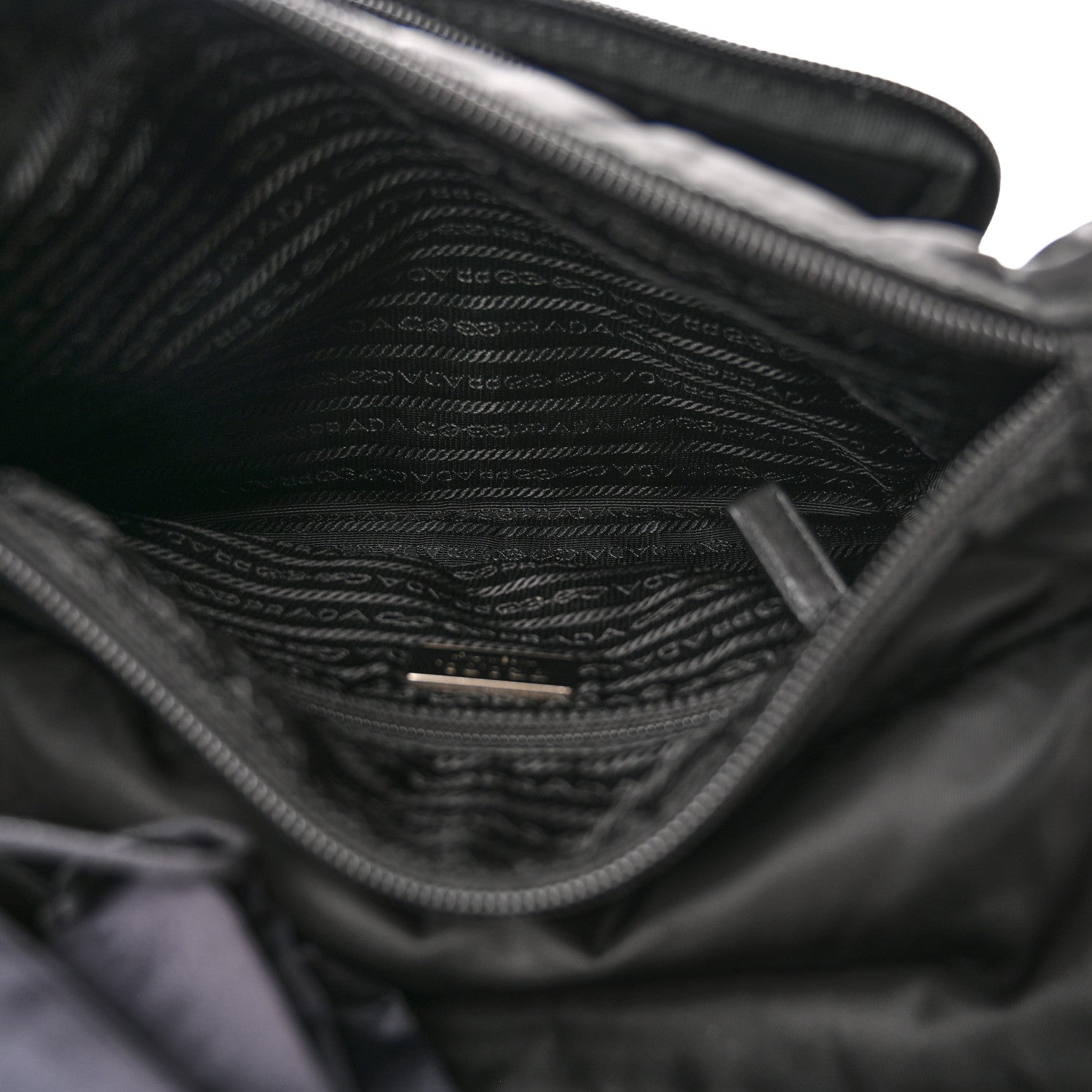 Prada Nylon Vela Messenger Bag Black 5 of 9